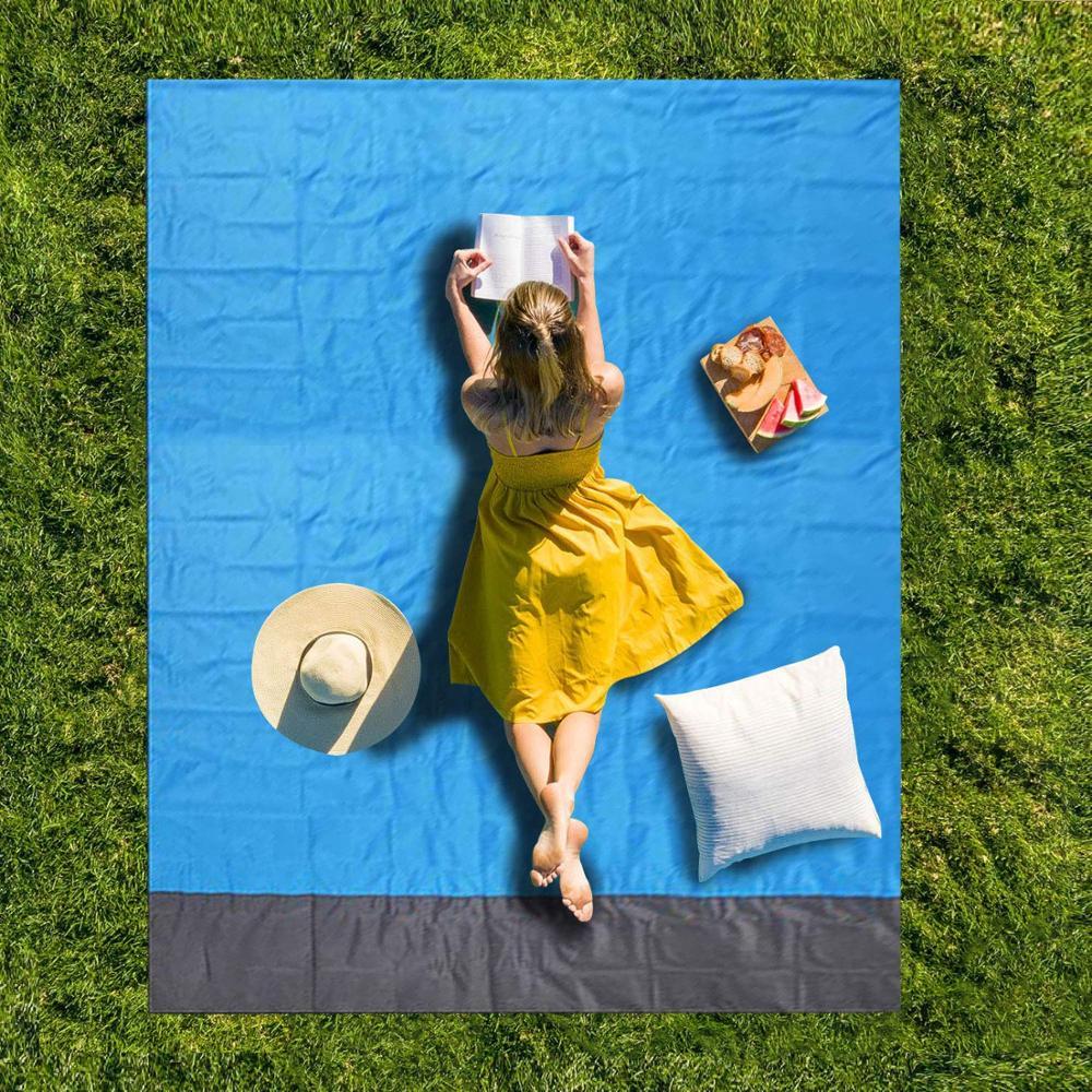 Summer Portable Waterproof Picnic Mat Beach Mat Pocket Blanket