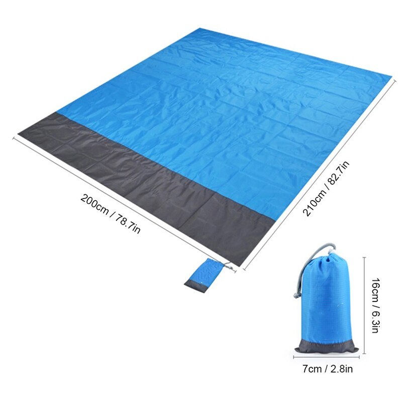 Summer Portable Waterproof Picnic Mat Beach Mat Pocket Blanket