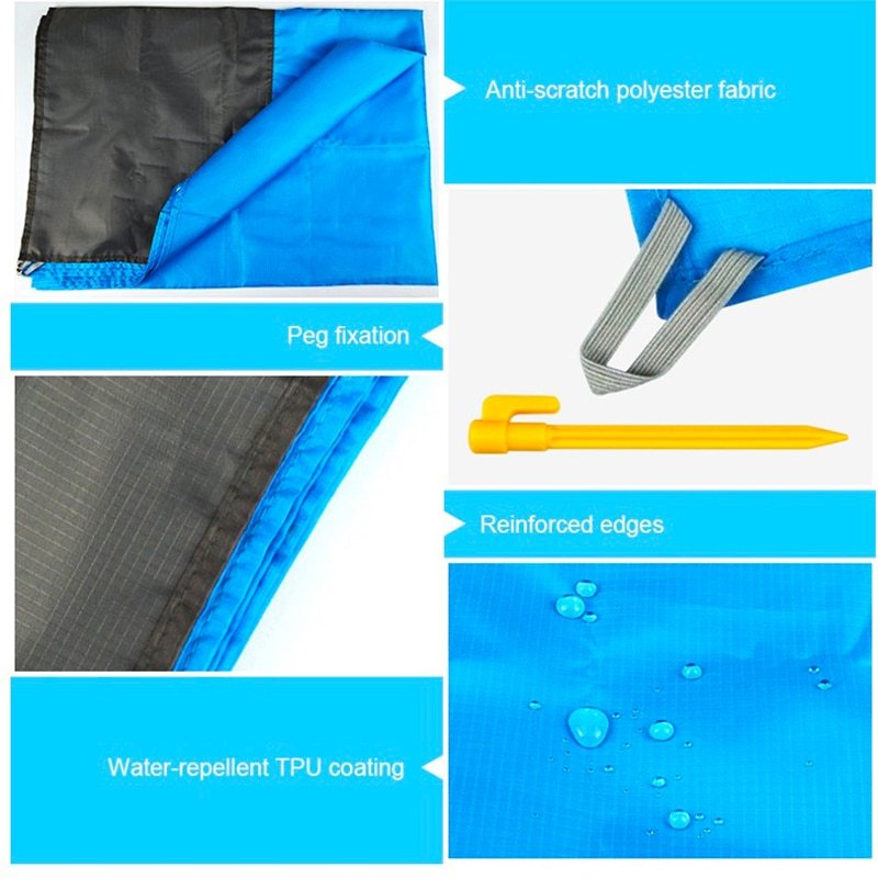 Summer Portable Waterproof Picnic Mat Beach Mat Pocket Blanket